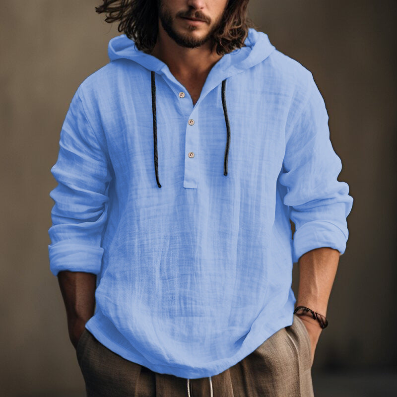 Men's breathable cotton hoodie - natural style and comfort!